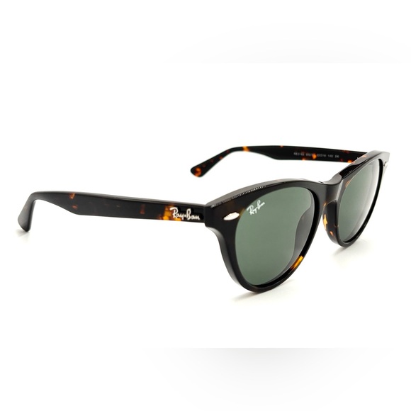 Ray-Ban Tortoise Shell Sunglasses RB2185 902/31 Women Fashion Green G-15 W/Case - Picture 12 of 13